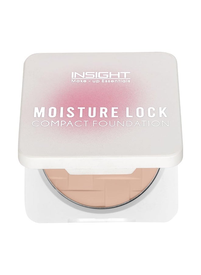 INSIGHT Moisture Lock Compact Foundation - Natural Buff (11g) | Matte Finish | Blocks Excess Oil | Weightless Formula for All Day Comfort | Infused with Vitamin E - Image 1